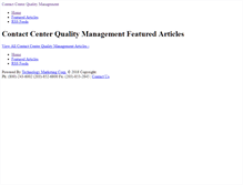 Tablet Screenshot of contactcenterqualitymanagementreport.com
